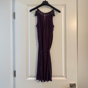 Banana Republic size XS petite fuchsia and navy dress with tie